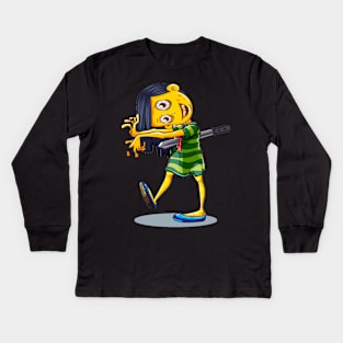 Zombie girl Kids Long Sleeve T-Shirt